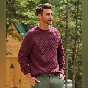 L.L. Bean Maroon Quilted Sweatshirt